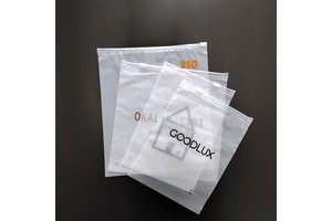 Custom Logo Zip Lock PE Plastic Bags 100pcs for Clothing Socks Shoes Screen Printing Industrial Use