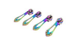 Wholesale 5# Non Lock Rainbow Diamond Zipper Slider Puller Pull for Metal Zipper Nylon Zipper