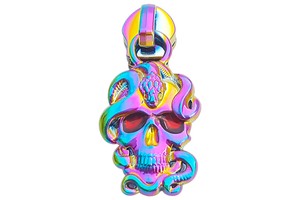 3D Creative Skull Zipper Puller #5 Nylon Bag Zipper Slider Metal Zipper Head