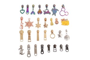 Custom Big Brand Zipper Head 3D Engrave logo Puller Zipper for Bags High Quality Plating Zipper Pull 5#