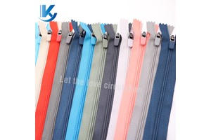 Colorful Custom Pocket Zipper With Rubber Puller Head Close End Sewing Nylon Zipper for Cycling Sport Zipper #3