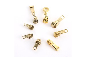 Dawei Custom Size Auto Lock Zipper Slider Bag with Custom Metal Zipper Pull Logo Zip Slider