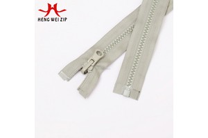 Hengwei Zipper Premium Double-sided Sliders Rail Vislon Zipper Manufacturing Fancy 5# Open End Resin Zipper OEKO-TEX Rust FREE
