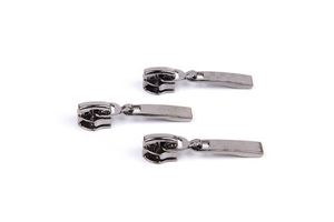 Customizable No.3 Zinc Alloy Nickel-Free Metal Zip Pullers Self-Locking Automatic Slider Universal Detachable Zipper