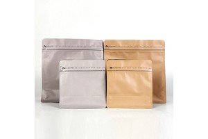 250g 500g 1000g Custom Printed Matte Packaging Flat Bottom Pull Tab Ziplock Coffee Bean Bags Stand up Pouch with Zipper Valve