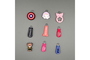 High Quality Custom Factory Wholesale Cartoon PVC Silicone Zipper Puller for Luggage Bags and Luggage