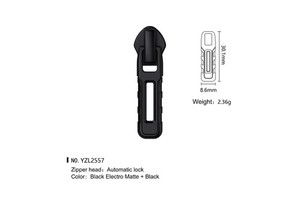 Custom Logo Zinc Alloy Zipper Slider Semi-Lock Nylon Material Supply Customers