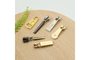 Brand Logo Metal Zipper Pullers for Garment Zinc Alloy Zipper Slider with Star Pattern for Bag Use