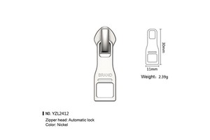 Custom Logo Zinc Alloy Zipper Slider Semi-Lock Nylon Material Supply Customers