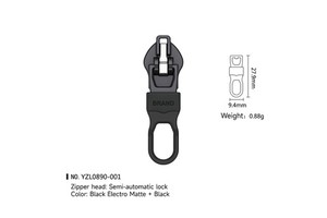 Custom Logo Zinc Alloy Zipper Slider Semi-Lock Nylon Material Supply Customers