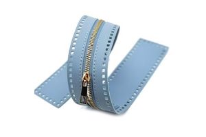 Hot Selling Custom PU Leather Square Long Zipper Colorful Nylon Plastic For Textile Accessories