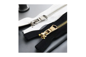 Custom High Quality 50cm Silver Teeth Open-End Copper Zipper #5 50cm Length Metal Zip for Home Textile Use for Coat Pants Jacket