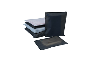 Wholesale Lightweight Zip Lock Pouches Custom Logo Print Slider Packaging Bags Black Boutique Zipper Bag for Garment Reusable