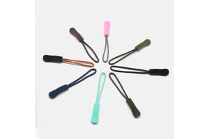 Customized Rectangle Zipper Pullers TPU Slider and Strap Handle for Garments Plastic Zipper Puller with Customized Head