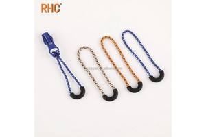 RHC Zipper Puller Durable 1.5cm Wide Floral Spotted Rope U-Shaped Pull Cord for Outdoor Jackets Gear in Stock
