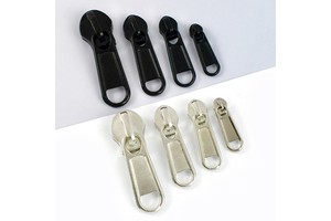 Deepeel ZT029 5# Handbag Accessories DIY Replacement Black Zippers Puller Head Bag Coat Clothes Zipper Slider for Nylon Zipper