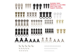 Wholesale Stock Zipper Sliders Garment Textile Support Custom Logo #3 #5 #8 #10 Sliders Accessories High Quality