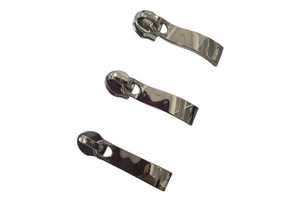 Custom Metal Zipper Pulls for Handbags Nickel Color Raw/Nickel Plated Nylon Bag with Zinc Alloy No Lock Slider