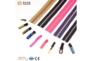 Fashion Custom 5# Nylon Electroplating Rainbow Gradient Bronze Teeth Long Chain Zipper for Sportswear