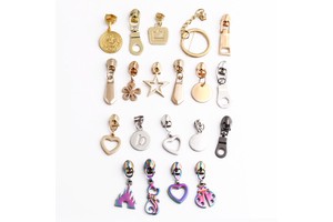 Custom Brand Logo Zipper Puller For Bag High Quality Plating Zipper Slider