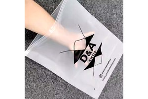 Custom Printing Logo T Shirt Swimwear Bikini Packaging Zip Lock Frosted Zipper Bag Plastic Clothing Slider Zipper Poly Bags