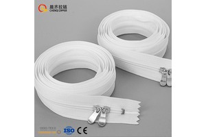 Factory Spot Wholesale 3# Two-way Slider Polyester Thickened Cloth Closed-end White Nylon Zipper for Quilt Cover