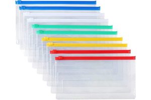 Plastic Envelopes PVC Zip Clear Slider Zipper Pouches File Folders A4 Letter Size for School and Office