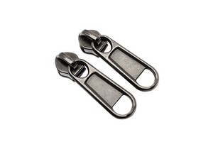 Metal Zipper Slider 5# Nylon Barrel Plating Zippers Puller Handbag Clothes Custom Brand Logo Alloy Zippers Pull for Bag Garment