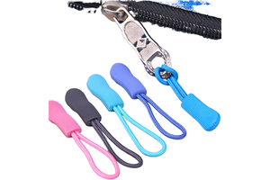 High Quality Black Zipper Pull Cord Extender Plastic Replacement for Backpacks Jackets Handbags - Wholesale Zipper Sliders