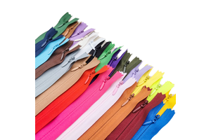 Wholesale Custom logo Colorful Invisible Zipper 50cm 60cm 70cm for Dress Pillow