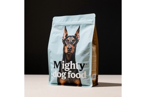 Customized Printed 1.5kg Flat Bottom Zipper Pouch Stand-Up Design for Sushi Pet & Dog Food Packaging PET Food Bag