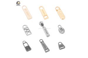 Custom Logo High Quality Zipper Pulls Puller Head for Bag Handbag Clothing Metal Zipper Slider