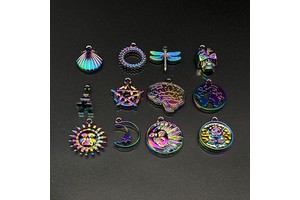 Metal Nylon rainbow Zipper Slider Custom logo Brand Metal Zipper Pulls for Clothing & bag