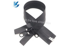 YK 10# Waterproof Zipper Double Pulls Slider Two-ways Open Waterproof Zipper for Waterproof Zipper Bag