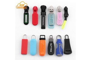 Custom logo Silicone Zipper Puller #5 #3 Rubber Zipper Puller for Zipper Slider