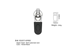 Custom Logo Zinc Alloy Zipper Slider Semi-Lock Nylon Material Supply Customers