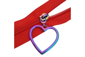 Heart-shaped Design Metal Pulls Customized Bag #5 Nylon Zipper Puller Sliders