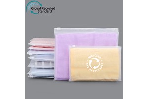 Wholesale Custom Logo Recyclable Zipper Packaging Zip Lock Bag Reusable Ziplock Apparel Packaging for Summer Clothes Shoes