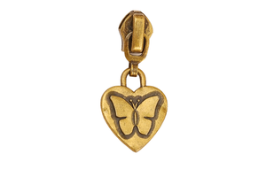 Hengda Factory Custom Gold Zipper Puller Universal Automatic Clothing Zipper Head Butterfly Pattern Metal Zinc Alloy