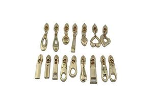 High Quality Custom Metal Zipper Slider Golden Puller for Bags