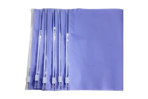 Custom Logo CPE Purple Frosted Zipper Bags, Biodegradable Waterproof Plastic Slider Zipper Closure Clothing Storage Bags