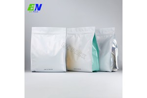 Slider Ziptop Protein Powder Bag With Printing Whey Protein Pouch Flat Bottom Stand up Gusset Vegan Food Doypack