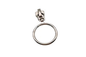 Wholesale 5# Simple Durable Metal Circle Zipper Pull Tab Round White Alloy Pull Tab Slider Manufacturer