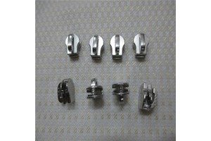 For Ykk Excella No. 3 Head Zipper Puller Original Imported Bright Silver Eco-Friendly Metal for Leather Goods Bags/Garments