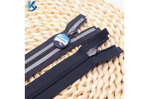 KOUYI NO.5 Open-end Nylon Zipper OEKO-TEX100 Certified Auto Lock Slider Reflective Tape High-quality Personalized for Polo Shirt