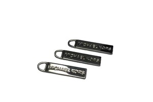 Wholesale Zinc Alloy Provide Custom Silver Brand logo Deboss Metal Zipper Puller for Garment / Bags