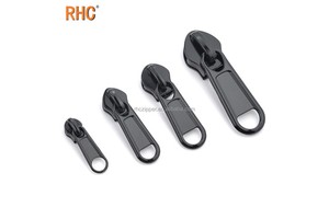 RHC Heavy Duty Black Zipper Slider Size #3#5#7#8#10 Bag Non Lock Zip Puller Zipper Puller Use for Luggage Nylon Zipper