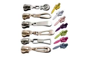 Custom Color Metal Zipper Puller 3# 4# 5# 8# 10# for Dress Skirt Invisible Slider Zipper