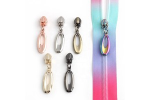 New Design #5 Nylon Ziepper Slider Decorative Zipper Pulls Colorful Bag Metal Zipper Slider for Handbag Garment