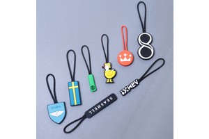 High Quality Slider Zipper Custom Print logo Fabric Woven Zipper Puller